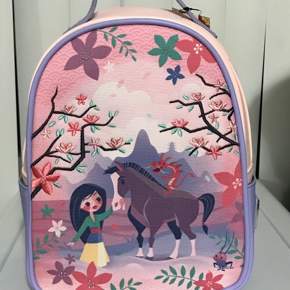 Loungefly Mulan canvas backpack bundle main image 12